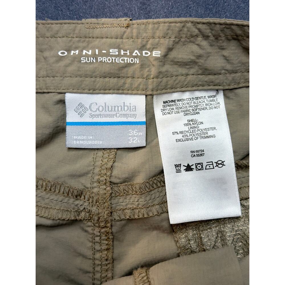 Columbia Convertible Cargo Pants Shorts Omni-Shade Sun Protection 36x32 - Picture 10 of 13